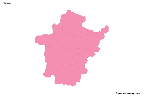 Sample Maps for Békés (pink,outline)
