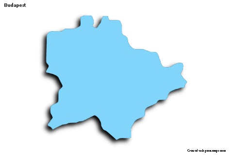 Sample Maps for Budapest (blue,outline,shadowy)