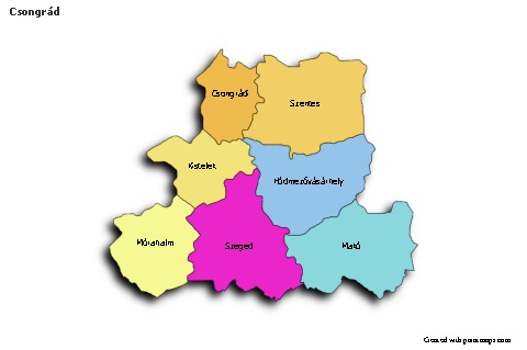Sample Maps for Csongrád (colored,shadowy)