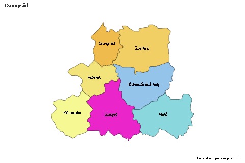 Sample Maps for Csongrád (colored)