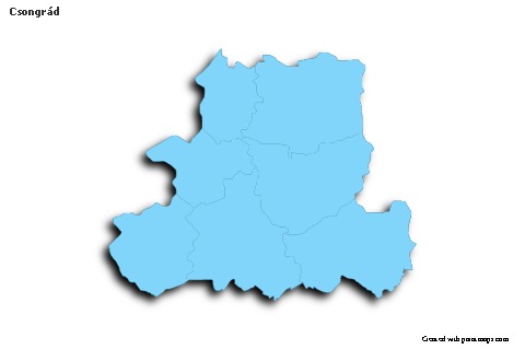 Sample Maps for Csongrád (blue,outline,shadowy)