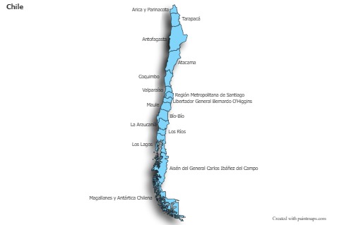 Sample Maps for Chile (blue,shadowy)