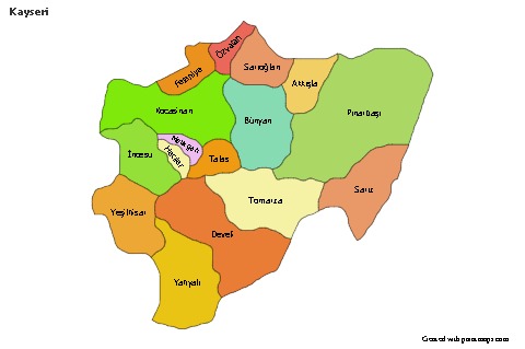 Sample Maps for Kayseri (colored)