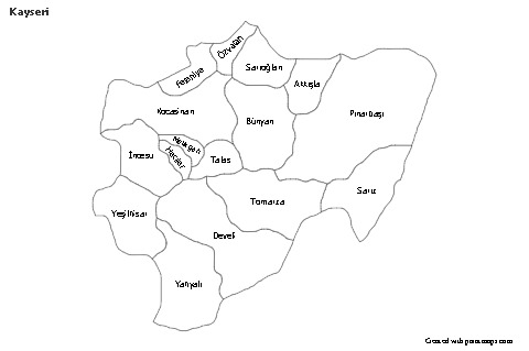 Sample Maps for Kayseri (black-white)