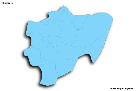 Sample Maps for Kayseri (blue,outline,shadowy)