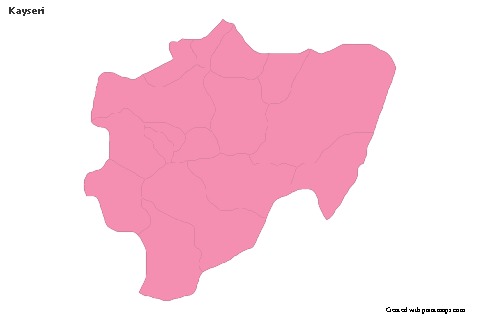 Sample Maps for Kayseri (pink,outline)