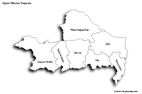 Sample Maps for Gyor-Moson-Sopron (black-white,shadowy)