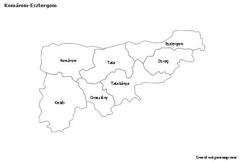 Mapas de muestra para Komárom-Esztergom (blanco-negro)