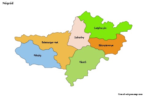 Sample Maps for Nógrád (colored)
