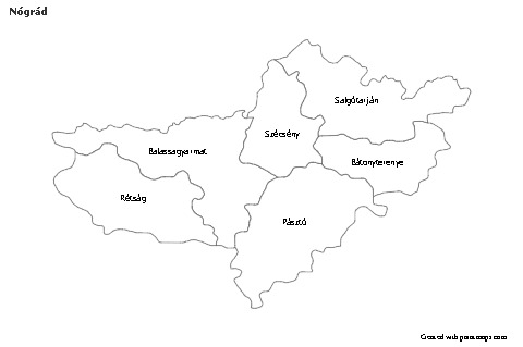 Sample Maps for Nógrád (black-white)