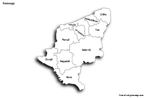 Sample Maps for Somogy (black-white,shadowy)