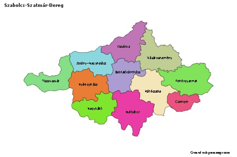 Sample Maps for Szabolcs-Szatmár-Bereg (colored)