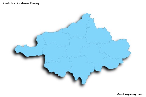 Sample Maps for Szabolcs-Szatmár-Bereg (blue,outline,shadowy)
