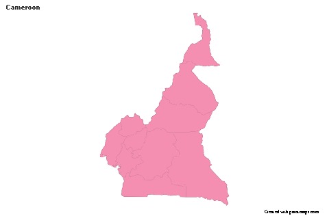 Sample Maps for Cameroon (pink,outline)