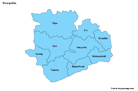 Sample Maps for Veszprém (blue)