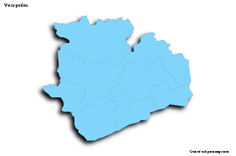 Sample Maps for Veszprém (blue,outline,shadowy)