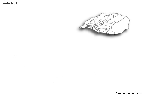 Sample Maps for Suðurland (black-white,shadowy)