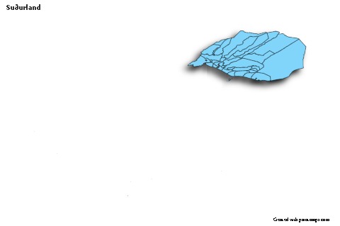 Sample Maps for Suðurland (blue,shadowy)