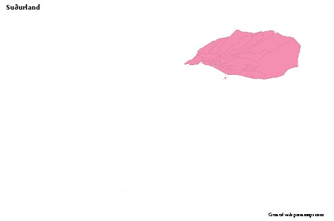 Sample Maps for Suðurland (pink,outline)