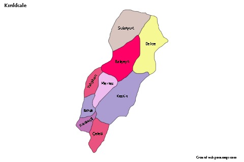 Sample Maps for Kırıkkale (colored)