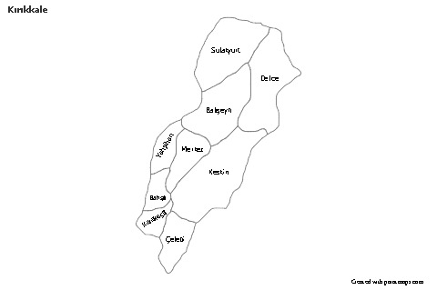 Sample Maps for Kırıkkale (black-white)