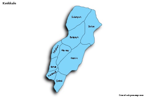 Sample Maps for Kırıkkale (blue,shadowy)