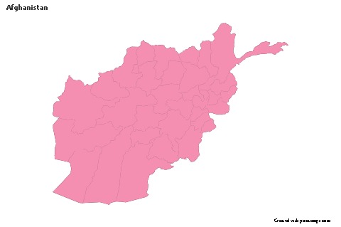 Mapas de muestra para Afganistán (rosa,contorno)