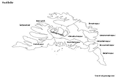 Sample Maps for Vestfirðir (black-white)