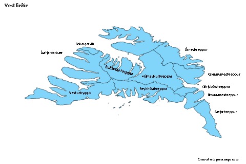 Sample Maps for Vestfirðir (blue)