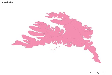 Sample Maps for Vestfirðir (pink,outline)
