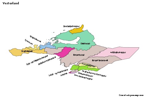 Vesturland için Örnek Haritalar (renkli)