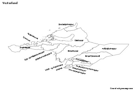 Vesturland için Örnek Haritalar (siyah-beyaz)