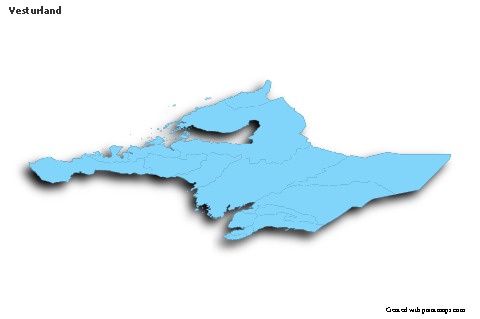 Vesturland için Örnek Haritalar (mavi,anahat,gölgeli)