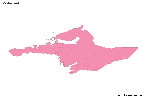 Vesturland için Örnek Haritalar (pembe,anahat)