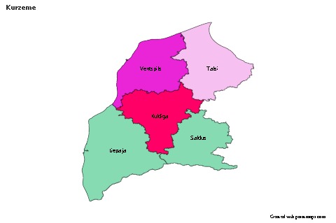 Sample Maps for Kurzeme (colored)