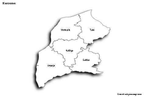 Sample Maps for Kurzeme (black-white,shadowy)