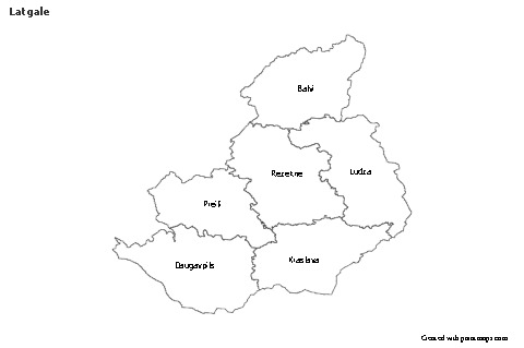 Contoh Peta untuk Latgale (hitam-putih)