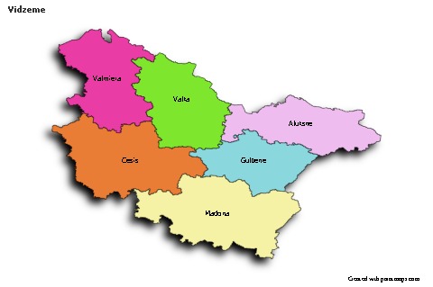 Sample Maps for Vidzeme (colored,shadowy)