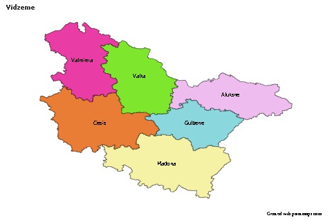 Sample Maps for Vidzeme (colored)