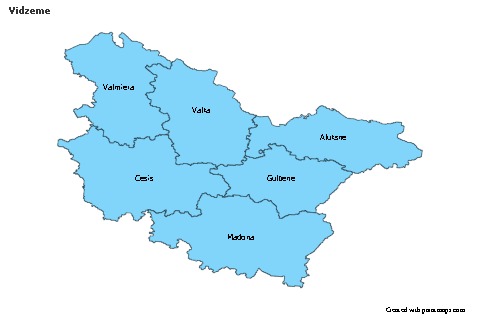 Sample Maps for Vidzeme (blue)