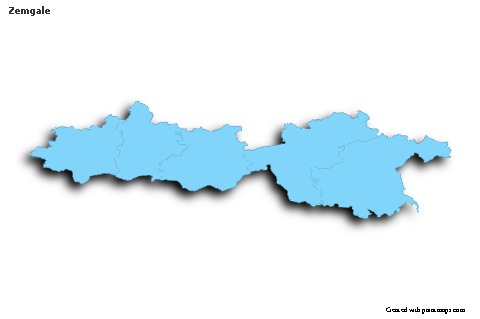 Contoh Peta untuk Zemgale (biru,garis luar,bayangan)