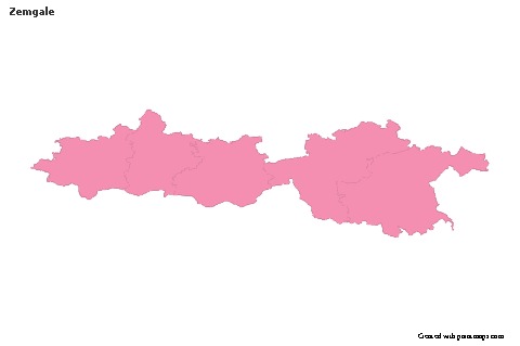 Contoh Peta untuk Zemgale (merah jambu,garis besar)