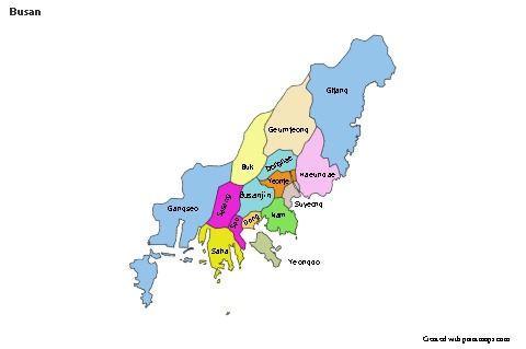 Contoh Peta untuk Busan (berwarna)