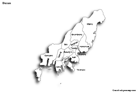 Contoh Peta untuk Busan (hitam-putih,bayangan)