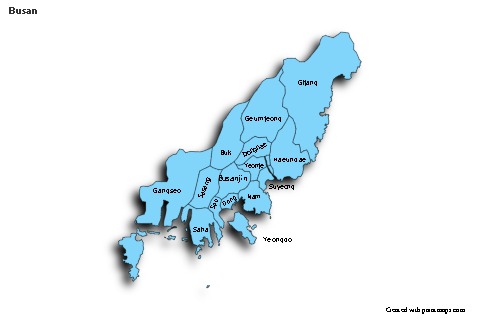 Contoh Peta untuk Busan (biru,bayangan)