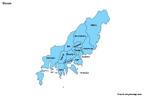 Contoh Peta untuk Busan (biru)