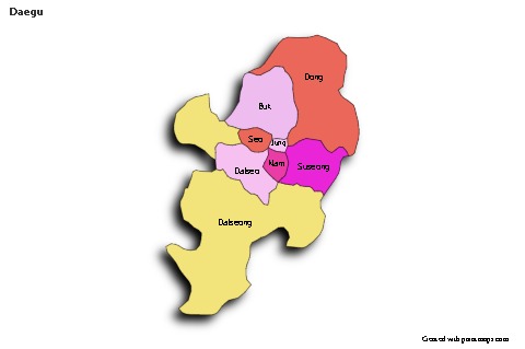 Sample Maps for Daegu (colored,shadowy)