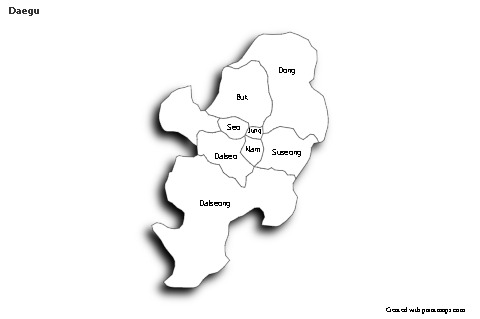 Sample Maps for Daegu (black-white,shadowy)