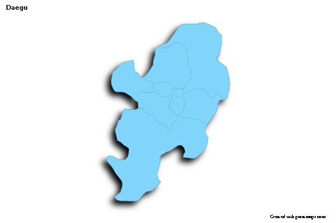 Sample Maps for Daegu (blue,outline,shadowy)