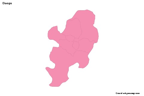 Sample Maps for Daegu (pink,outline)